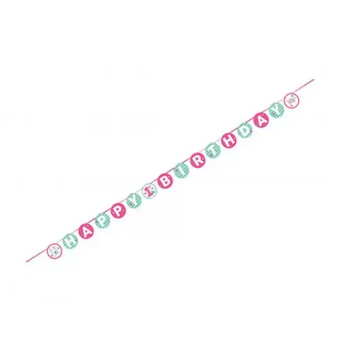 GHIRLANDA 1 ANNO DOODLE ROSA