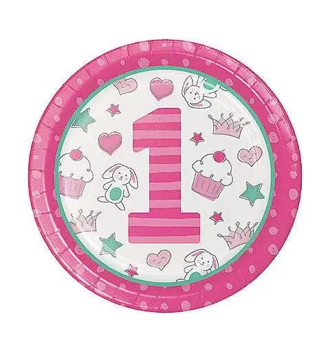 KIT N.13 DOODLE ROSA 1 ANNO – ADDOBBI PRIMO COMPLEANNO