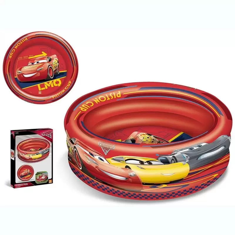 PISCINA GONFIABILE CARS DISNEY RACES - A TRE ANELLI