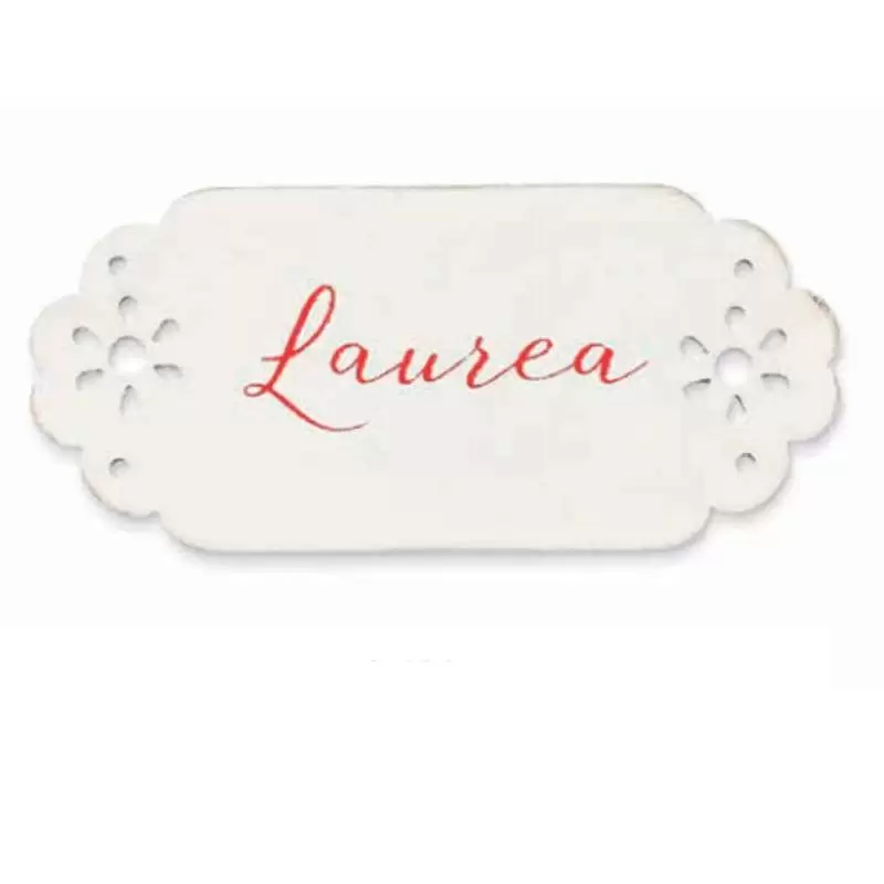 TARGHETTE IN LEGNO LAUREA - ETICHETTE LAUREA BOMBONIERE