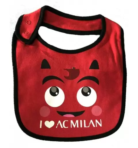 BAVETTA PER BAMBINI MILAN – BAVAGLINO PER TIFOSI ROSSO NERI