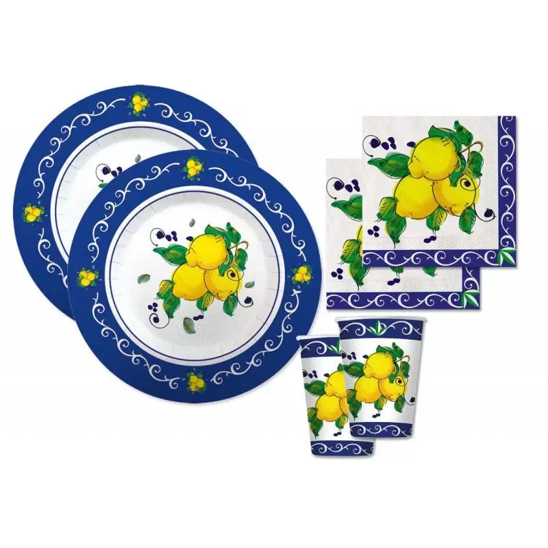 KIT N.29 LIMONI DI SORRENTO – ADDOBBI COMPLEANNO MAIOLICHE