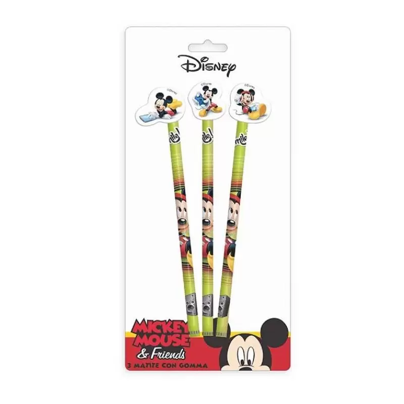 MATITE TOPOLINO CON GOMMA - SIMPATICI REGALINI DI COMPLEANNO