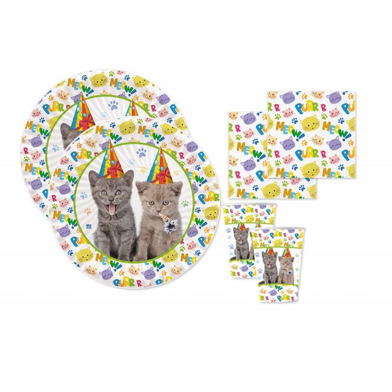 KIT N.29 GATTINI – SET TAVOLA COMPLEANNO
