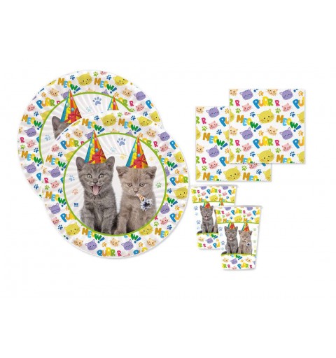 KIT N.29 GATTINI – SET TAVOLA COMPLEANNO