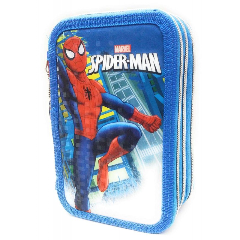 Astuccio spiderman - portapastelli 3 zip uomo ragno