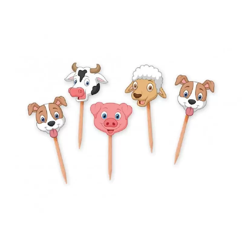 STUZZICADENTI ANIMALI DELLA FATTORIA - 75 PZ