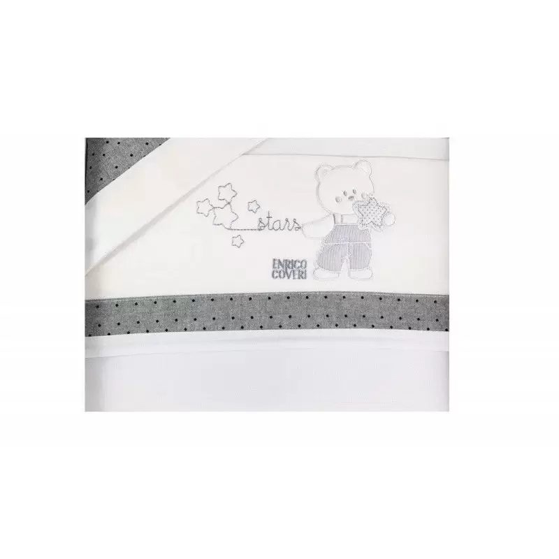 SET CARROZZINA ENRICO COVERI – ORSETTO ROSA CELESTE O GRIGIO