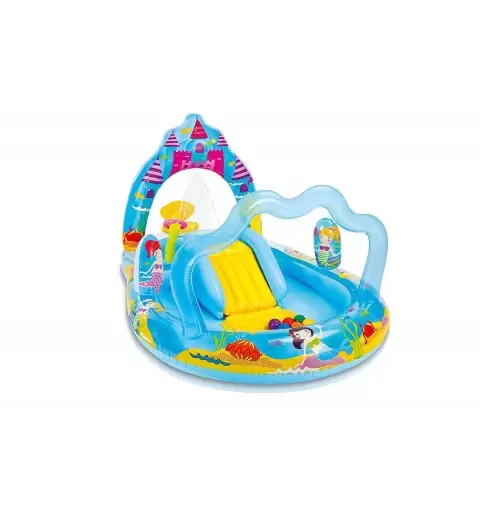 CASTELLO GONFIABILE - PISCINA POMPA ELETTRICA E BOLLE DI SAPONE PRINCIPESSE