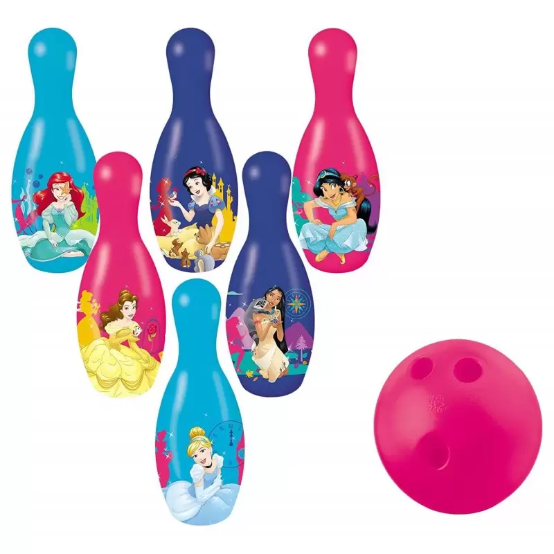 BOWLING PRINCIPESSE DISNEY – SEI BIRILLI E PALLA DISNEY DA GIOCO