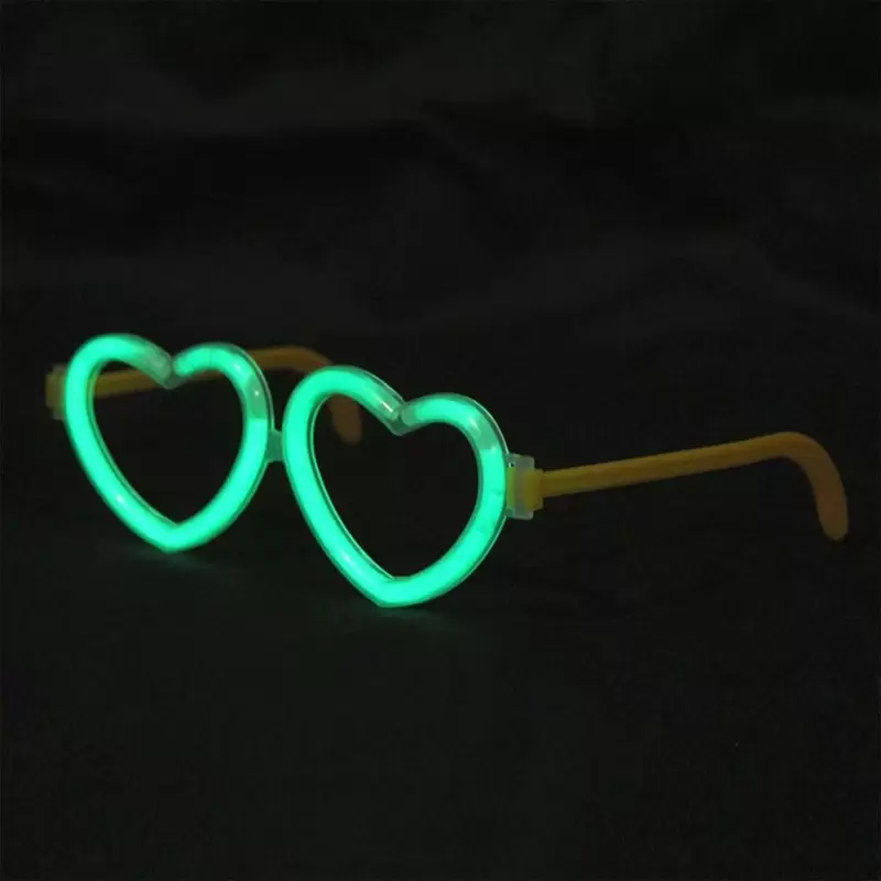 OCCHIALI LUMINOSI A FORMA DI CUORE - GADGET LUMINOSI PER FESTE