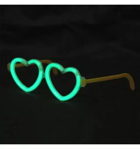 OCCHIALI LUMINOSI A FORMA DI CUORE - GADGET LUMINOSI PER FESTE
