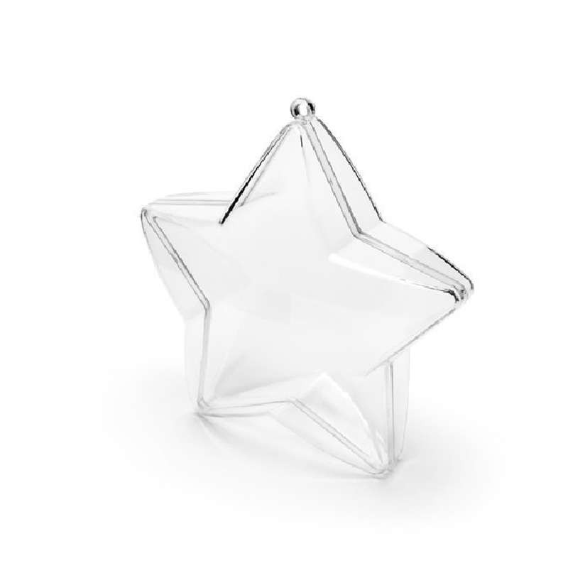 Scatolina a forma di stella in plastica - 9 pz