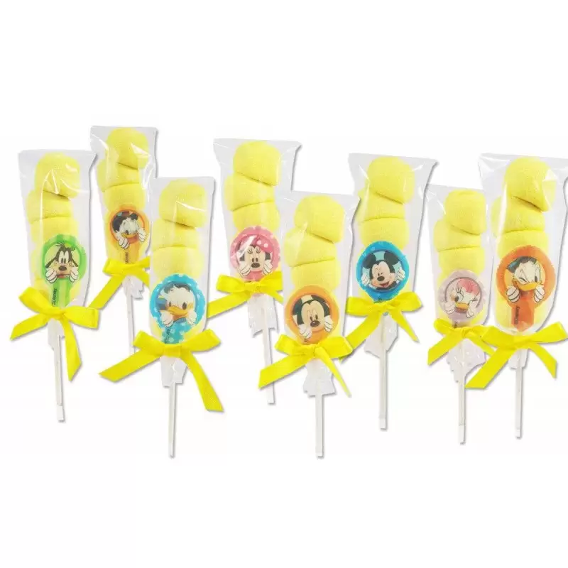 SPIEDINI DI MARSHMALLOW PERSONAGGI DISNEY – MINNIE TOPOLINO PAPERINA PAPERINO PIPPO