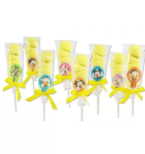 SPIEDINI DI MARSHMALLOW PERSONAGGI DISNEY – MINNIE TOPOLINO PAPERINA PAPERINO PIPPO