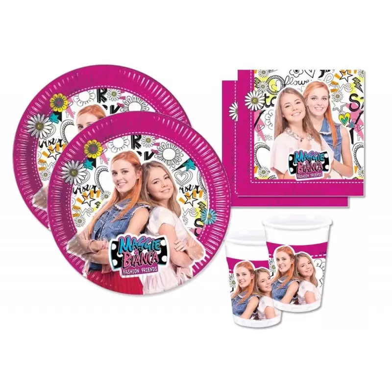 KIT N.29 MEGGIE E BIANCA - COORDINATO PER LA FESTA