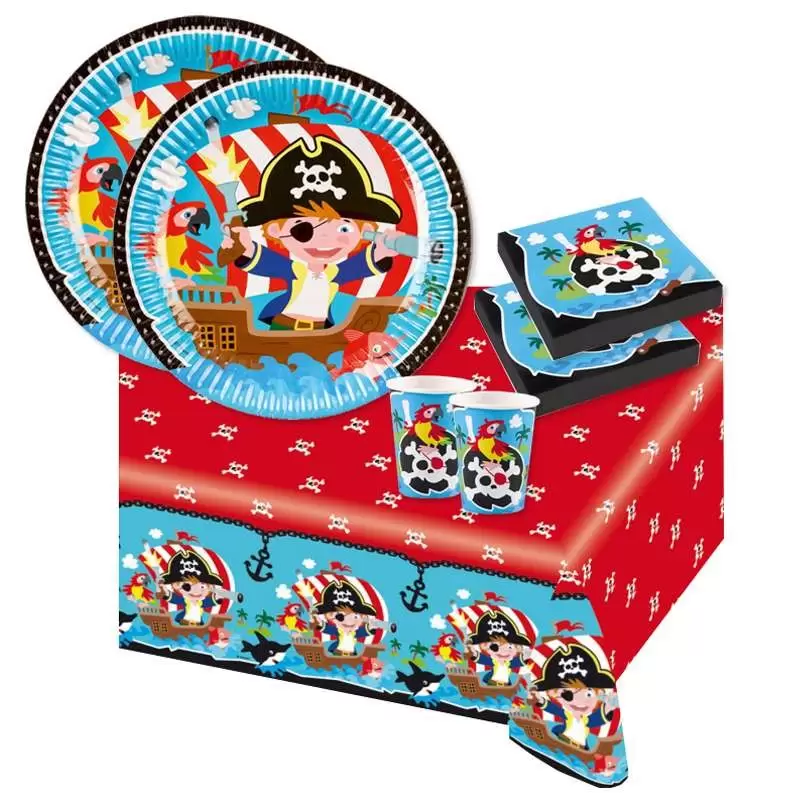 KIT N.3 PIRATI BABY - COORDINATO TAVOLA PER BAMBINI