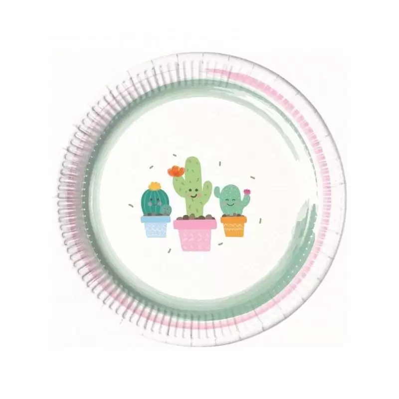 PIATTI HAPPY CACTUS - 8 PZ