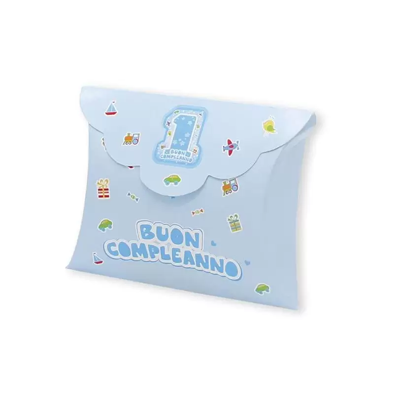 BUSTINE PORTACONFETTI ONE LIGHT BLUE - SCATOLINE BUSTINA
