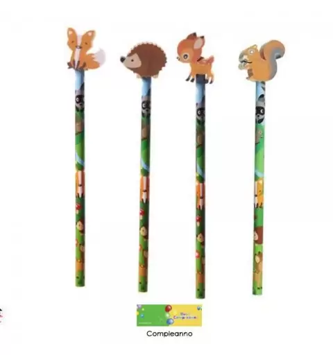 MATITE ANIMALI - KIT DA 8 PEZZI FOREST FRIENDS
