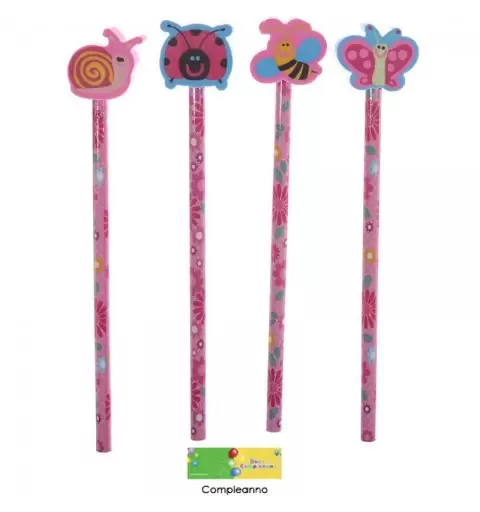 MATITE ANIMALETTI - SET DA 8 PEZZI FARFALLE MY GARDEN