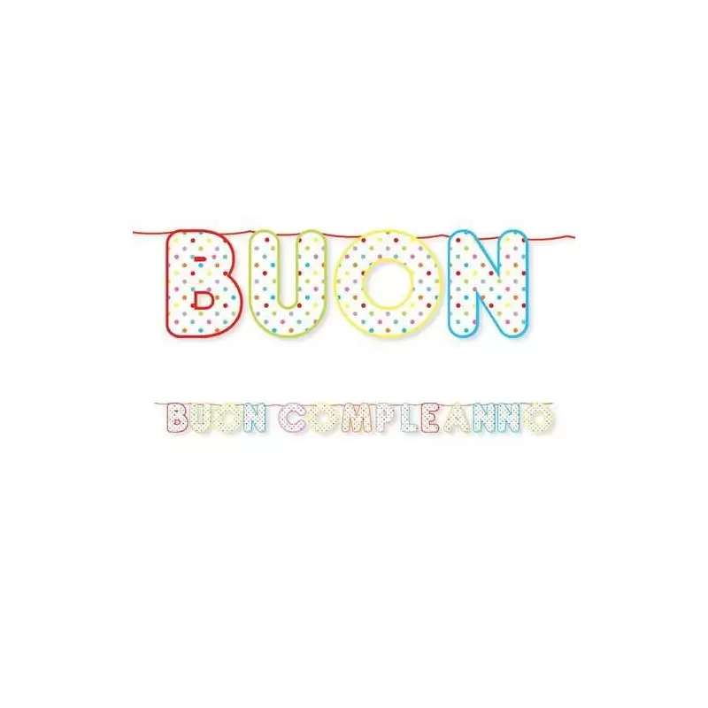 MAXI FESTONE BUON COMPLEANNO – MULTICOLOR