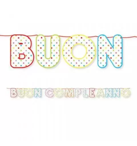 MAXI FESTONE BUON COMPLEANNO – MULTICOLOR