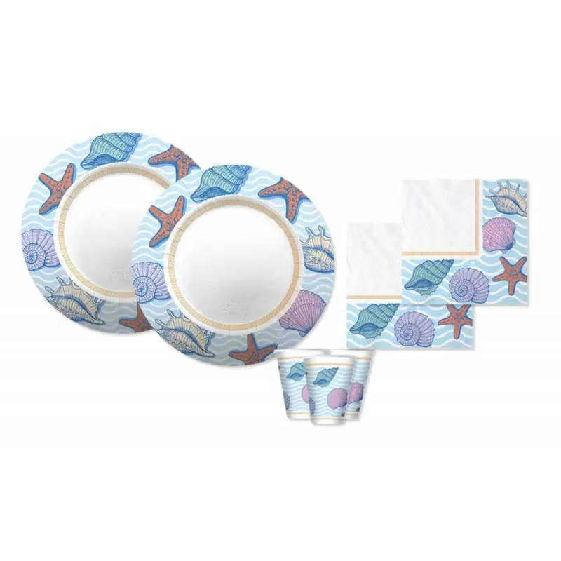 KIT N.2 OCEAN CONCHIGLIE – SET TAVOLA PER FESTE