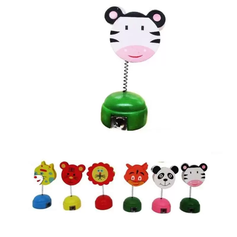 TEMPERAMATITE ANIMALI IN LEGNO - TEMPERINO CON ANIMALETTI CLIP MEMO