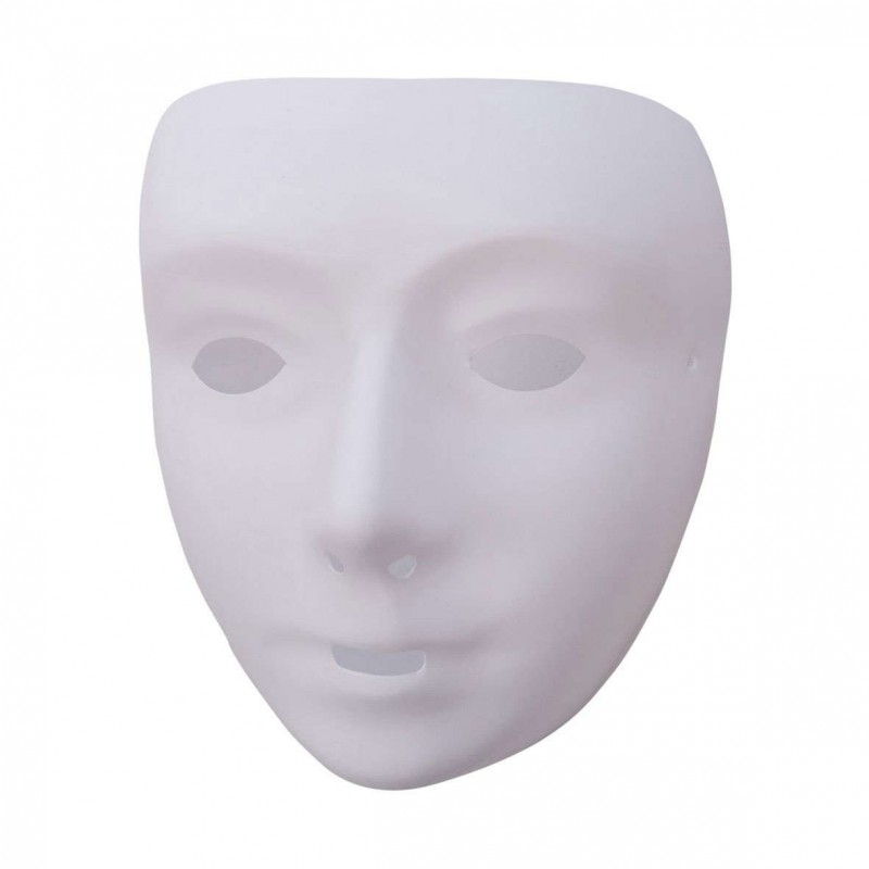 Maschere bianche in plastica - per carnevale e teatro