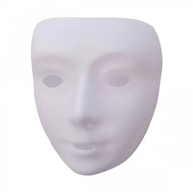 MASCHERE BIANCHE IN PLASTICA - PER CARNEVALE E TEATRO