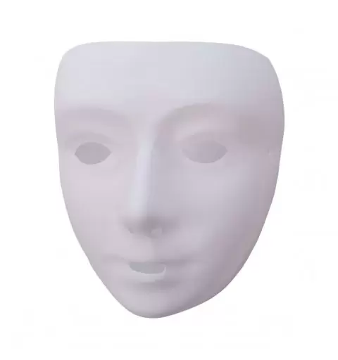 MASCHERE BIANCHE IN PLASTICA - PER CARNEVALE E TEATRO
