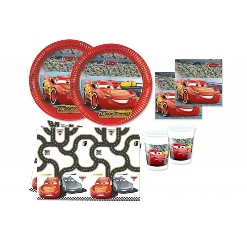 KIT N3 121 PZ DECORAZIONI CARS DISNEY