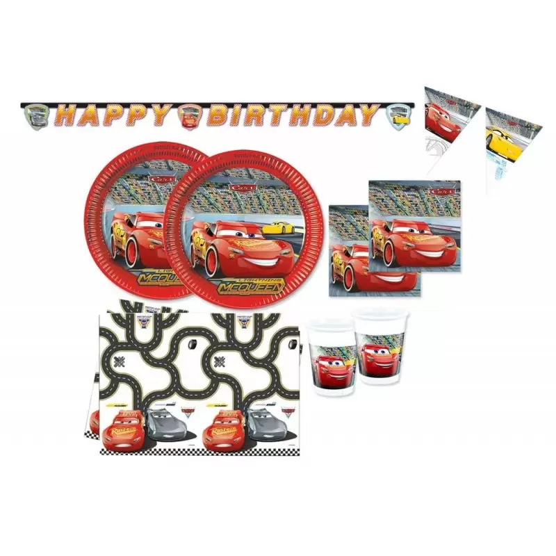 KIT17 COMPLEANNO CARS COORDINATO TAVOLA