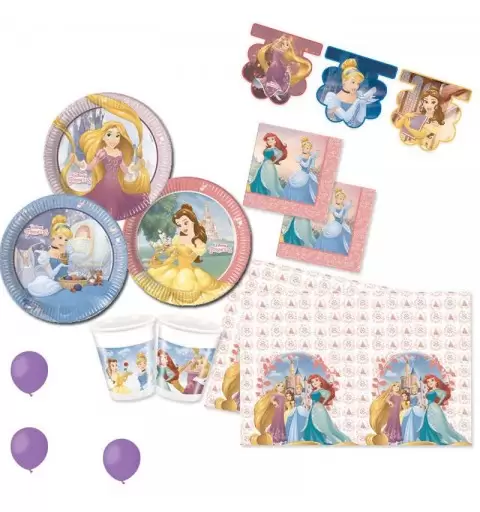 KIT N1 53 PZ COMPLEANNO BAMBINA CENERENTOLA AND CO