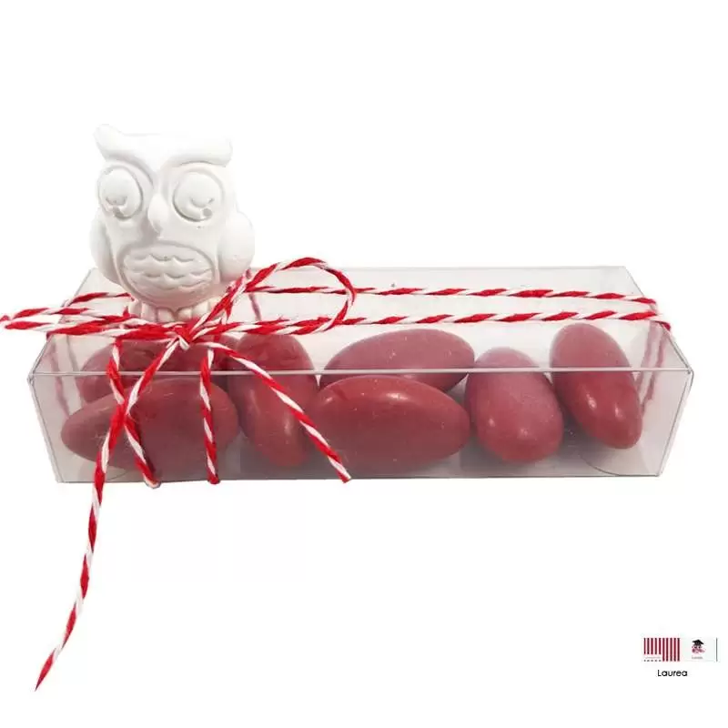 TUBI PORTACONFETTI CON GUFETTO DI GESSO - BOMBONIERE LAUREA FAI DA TE
