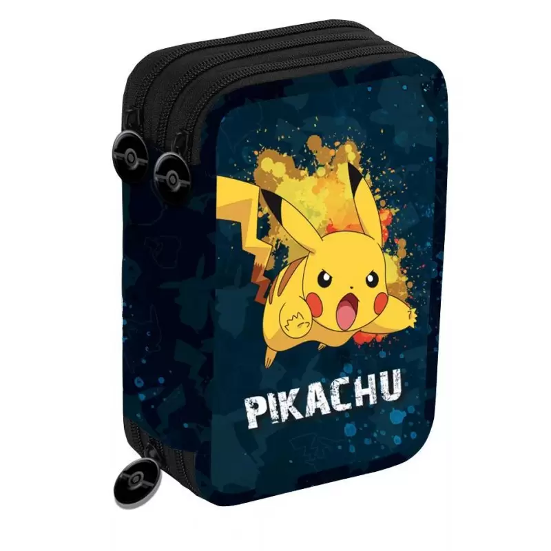 ASTUCCIO PIKATCHU - PORTAPASTELLI TRIPLO POKEMON