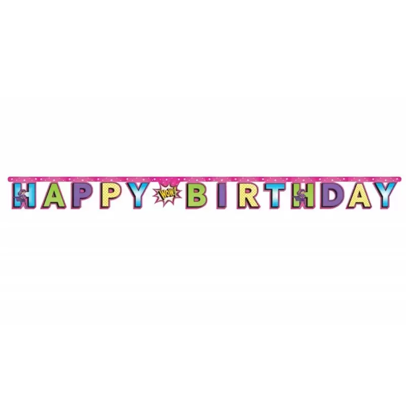 GHIRLANDA SUPER HEROES - HAPPY BIRTHDAY