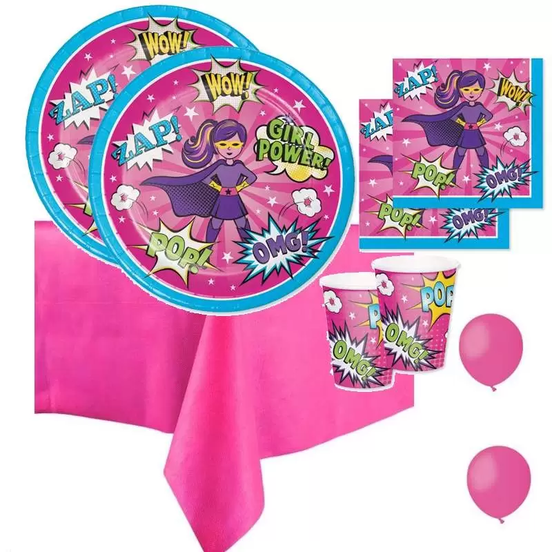 KIT N.21 SUPER HERO GIRL – ACCESSORI PER LA TAVOLA