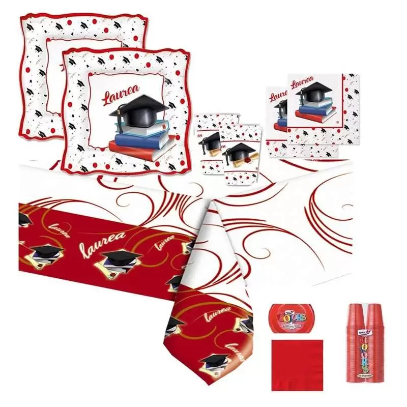KIT N.7 LAUREA QUADRATA - CON MONOCOLORE ROSSO