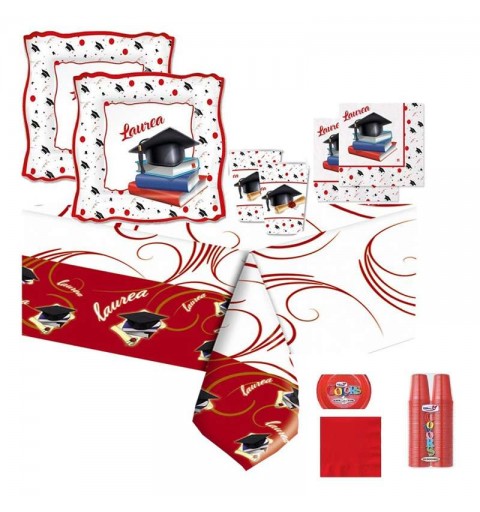 KIT N.7 LAUREA QUADRATA - CON MONOCOLORE ROSSO