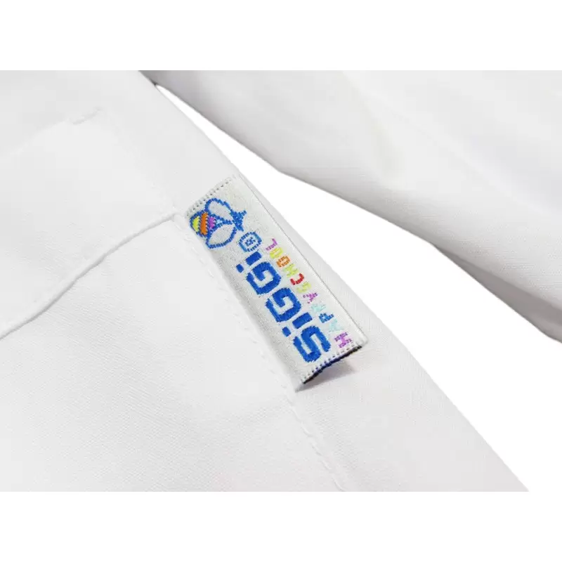 GREMBIULE BIANCO PER BAMBINA - GREMBIULINO ASILO CON UNICORNO
