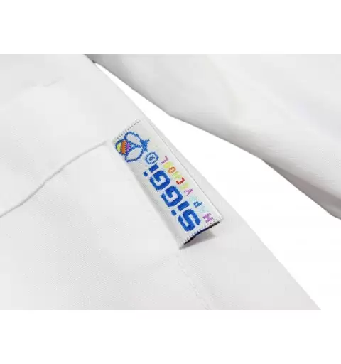 GREMBIULE BIANCO PER BAMBINA - GREMBIULINO ASILO CON UNICORNO