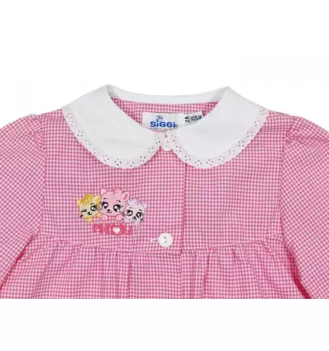 GREMBIULINO ASILO ROSA A QUADRETTI – GREMBIULE BAMBINA