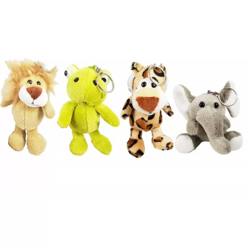 PORTACHIAVI ANIMALETTI PELUCHES – LEONE RANA TIGRE ELEFANTE