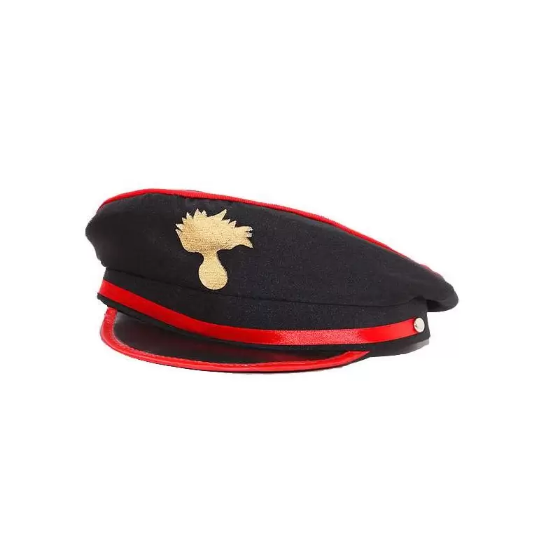 CAPPELLO DA CARABINIERE – ROSSO E NERO CON STEMMA