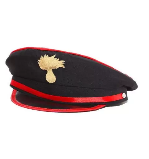 CAPPELLO DA CARABINIERE – ROSSO E NERO CON STEMMA