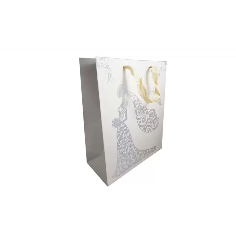 BUSTA AVORIO CON SPOSA DISEGNATA – WEDDING BAG
