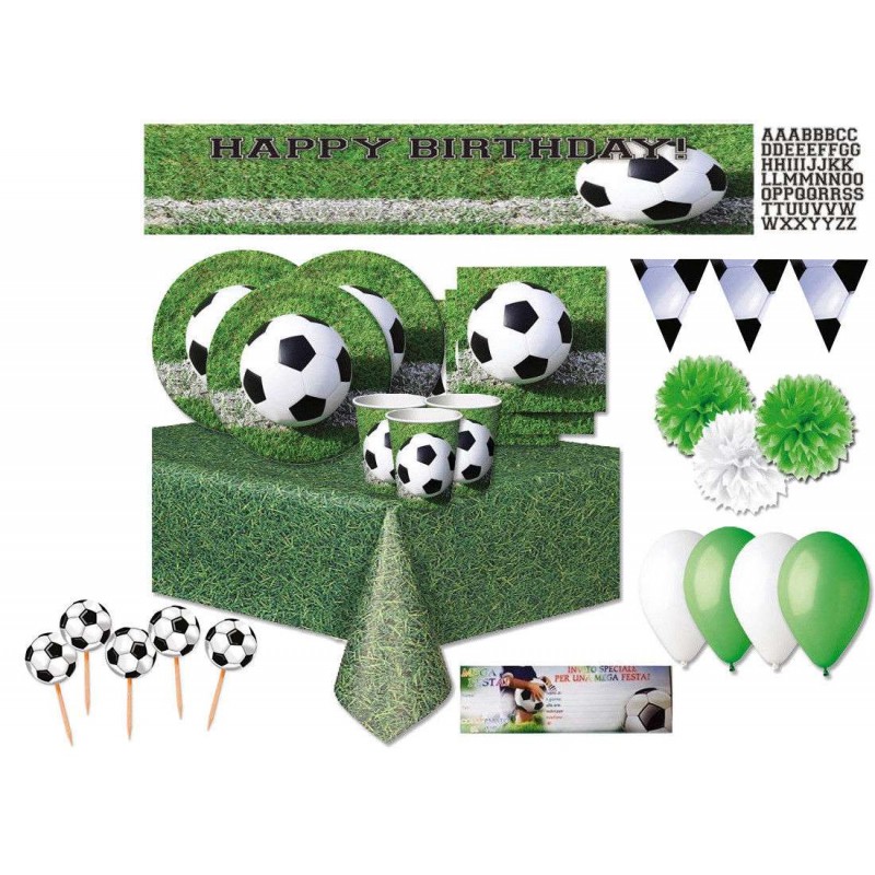 Kit n.61 calcio generico - compleanno per 16 persone