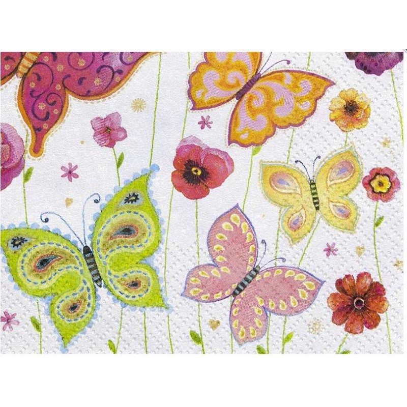 TOVAGLIOLI BUTTERFLIES - FARFALLE COLORATE 20 PZ